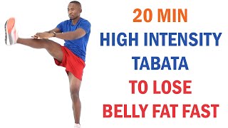 20 Minute High Intensity Tabata Workout To Lose Belly Fat Fast 🔥 Burn 210 Calories 🔥