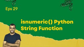 isnumeric() Python String Function #29 #lingarajtechhub