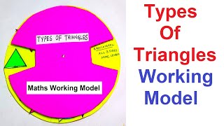 types of triangle working model using cardboard and color paper | DIY pandit