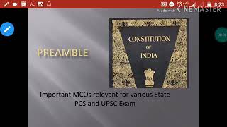 Preamble ||Indian constitution through MCQ||