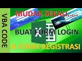 Cara Membuat Form Login di Excel VBA Macro - Dengan Form Registrasi