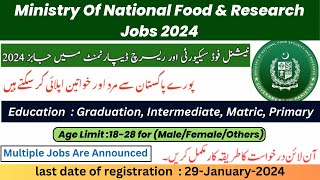 Unlock Your Career Potential: Ministry of National Food & Research Jobs 2024 - Apply Online Now