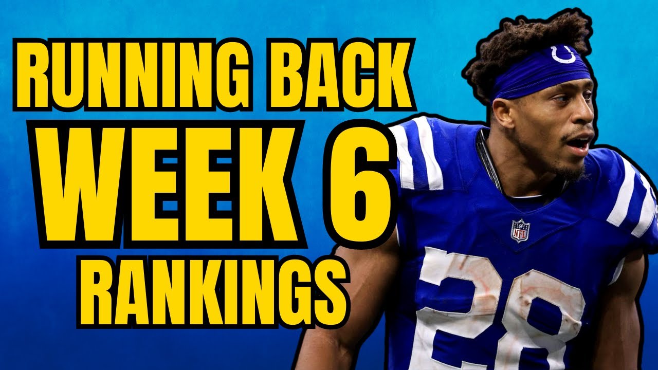 Top 36 Running Back Rankings & Tiers - Week 6 Fantasy Football - YouTube