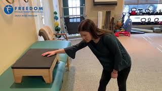 Modified shoulder stretches to replace Codman's exercises