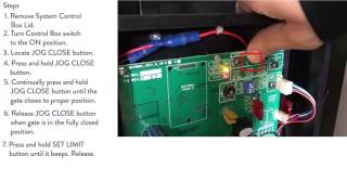 Setting Limits on Automatic Gate Opener