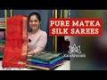 Pure Matka Silk Sarees in check pattern #sareelove #matkasilk