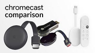 Chromecast Model Compare Review - Classic and Google TV - 4k / HD