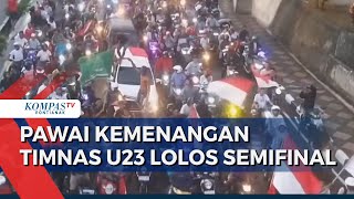 Sambut Kemenangan Timnas U23 vs Korsel, Warga Ambon Pawai Keliling Kota Bawa Bendera Merah Putih