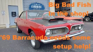 Big Block Barracuda in the shop! 440 Powered Drag Car needs some setup assistance! Mopar Muscle!