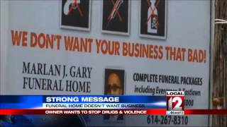 Strong message in funeral home billboard