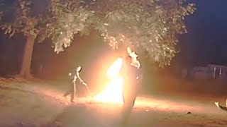 Man Tased by Police Catches on Fire