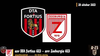 asv DTA Fortius o23 - avv Zeeburgia o23 (2-0) 2-1