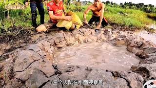 Patterned plastic bags of water appear in the abandoned puddle#Sannong#realoutdoor