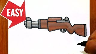 how to draw fortnite gun infantry rifle easy cute drawing jolly art negi - how to draw fortnite guns all