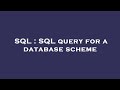 SQL : SQL query for a database scheme