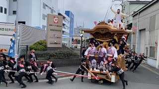 令和四年 生之町だんじり やりまわし2発目 お披露目曳行