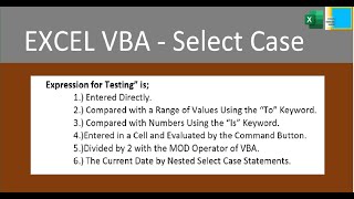 Excel VBA | Select Case Statement