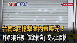 台南3起槍擊案內幕曝光！ 詐賭5億升級「幫派衝突」交火上百槍－民視新聞