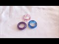 how to make 3 resin rings designs making resin rings with flowers inside 3 beautiful resin rings