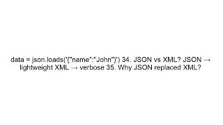 JSON Interview Questions and Answers (Beginner to Advanced)