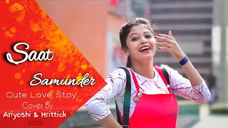 Saat Samundar Paar_Cute Love story | Vishwatma | New hindi song | cover Hrittick & Ariyoshi synthia