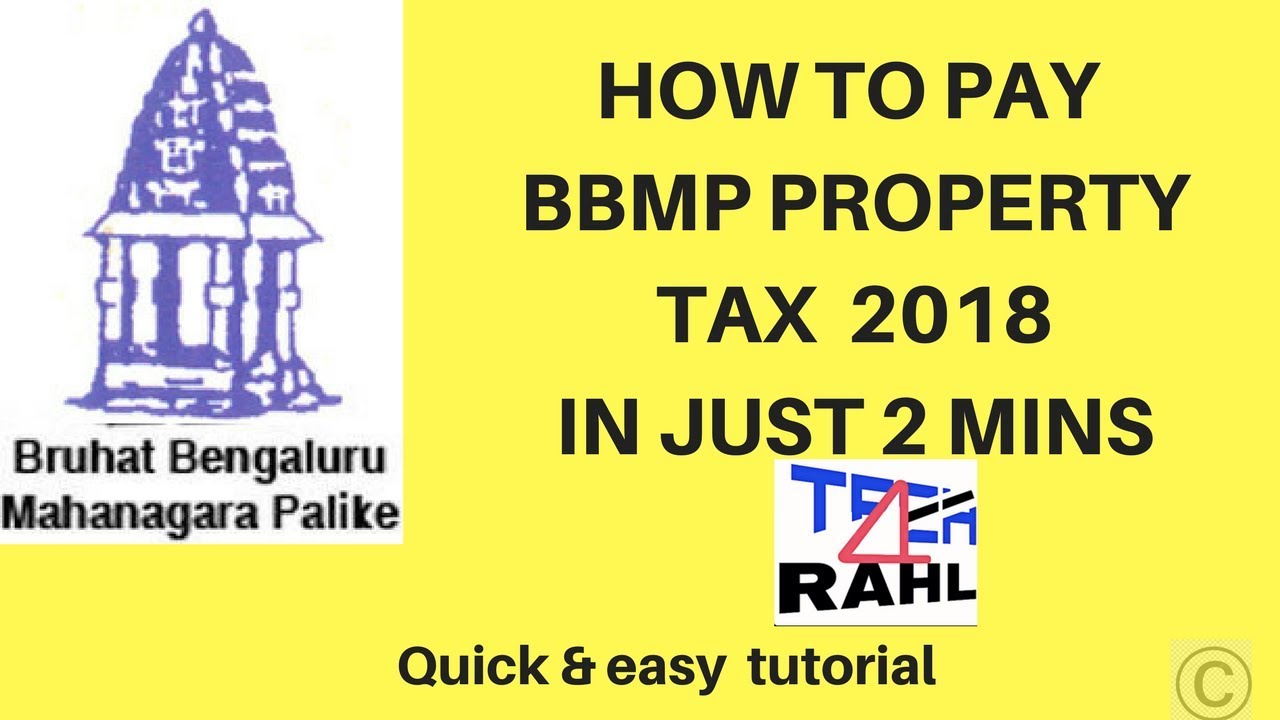 How To Pay BBMP Property Tax 2020 - YouTube