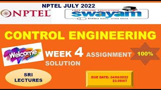 🔥💥WEEK 4💥🔥100%💥 CONTROL ENGINEERING ASSIGNMENT SOLUTION 💥