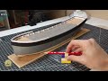 the most satisfying step of wood ship model building painting the hull billing boats