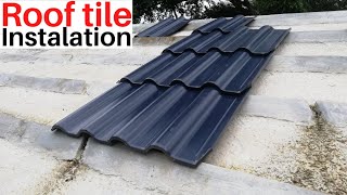 amazing ceramic roof tile instalation. southindian home construction. സെറാമിക് ഓടുകൾ വിരിക്കാം