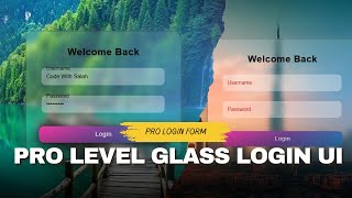 Glassmorphism Login Form Using Only HTML & CSS | Modern UI Design