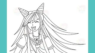 How to Draw Ibuki Mioda from Danganronpa Step By Step Drawing