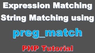 Beginner PHP Tutorial -34- Expression Matching using Preg Match Function in PHP (Urdu/Hindi)