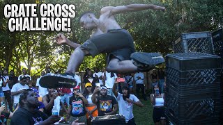 FIRST TO CROSS CRATES WINS $10,000 (HOOD OLYMPICS)