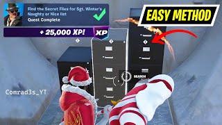 Find the Secret Files for Sgt. Winter's Naughty or Nice list Fortnite - Check the list one more time