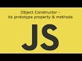 JavaScript Lesson 20 Object Constructor - its prototype property and methods