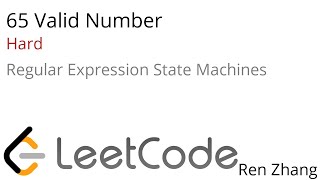 Leetcode 65 Valid Number