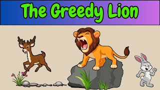 The Greedy Lion | English moral stories for kids | one minute story | Little hand