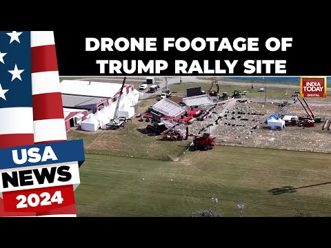 US Trump Attack Scene: Drone Footage Of Grounds Where Gunman Opened Fire On Donald Trump