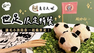 【 寵物鮮食DIY : 壽司足球 】世足限定 !! 讓毛小孩陪你一起瘋世足吧 ⚽️｜說鮮食p.2