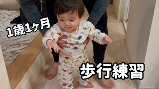 【1歳1ヶ月】歩くことの楽しさを知った赤ちゃん/Baby walking practice