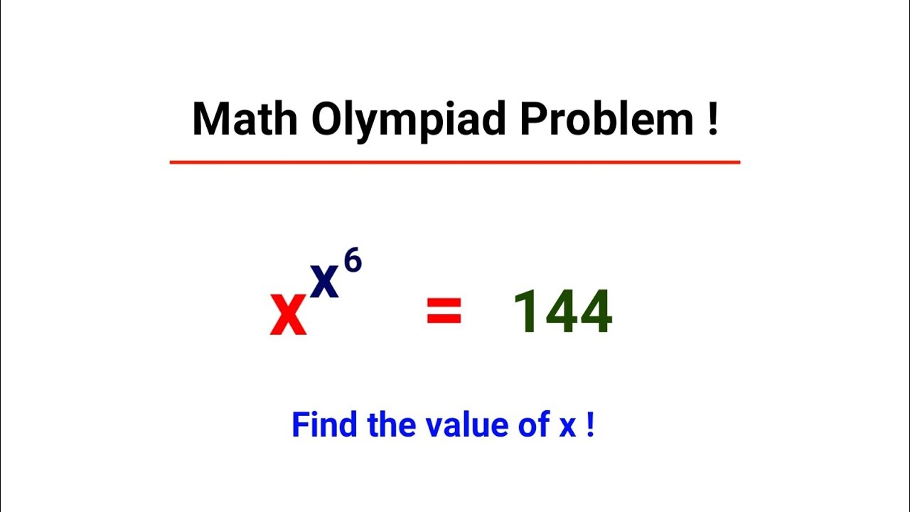 Exponential Math Olympiad Problem Imo Youtube