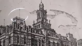 BestICanAfford Budget Corner! $5 Ink Drawing (?) of the demolished Detroit City Hall! \