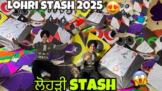 LOHRI STASH 2025 🔥[] UNIQUE KITE STASH** WORTH IT 50** 😱[] ਲੋਹੜੀ ਦੀ KITE 😍