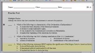 ExamView - Edit Test Sections