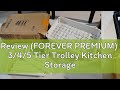 Review (FOREVER PREMIUM)  3/4/5 Tier Trolley Kitchen Storage Rack Trolley ABS Tray With Wheels