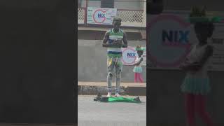 Leone Star supporter praying in the street for Sierra Leone upcoming games lol