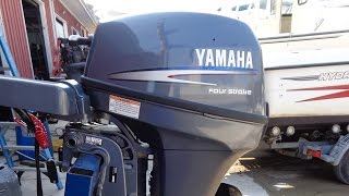 6M5793 Used 2010 Yamaha T9.9GEXH 9.9HP 4-Stroke High Thrust Tiller Outboard Motor 20\