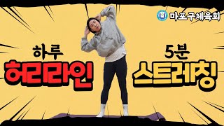 [마포구체육회]홈트레이닝/하루5분 허리라인 스트레칭!