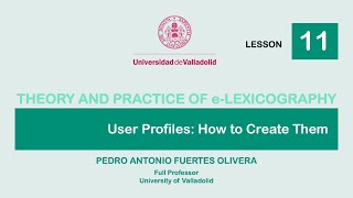 USER PROFILES: HOW TO CREATE THEM | e-LEXICOGRAPHY 11