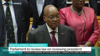 South African parliament set to review regulations on removing Zuma